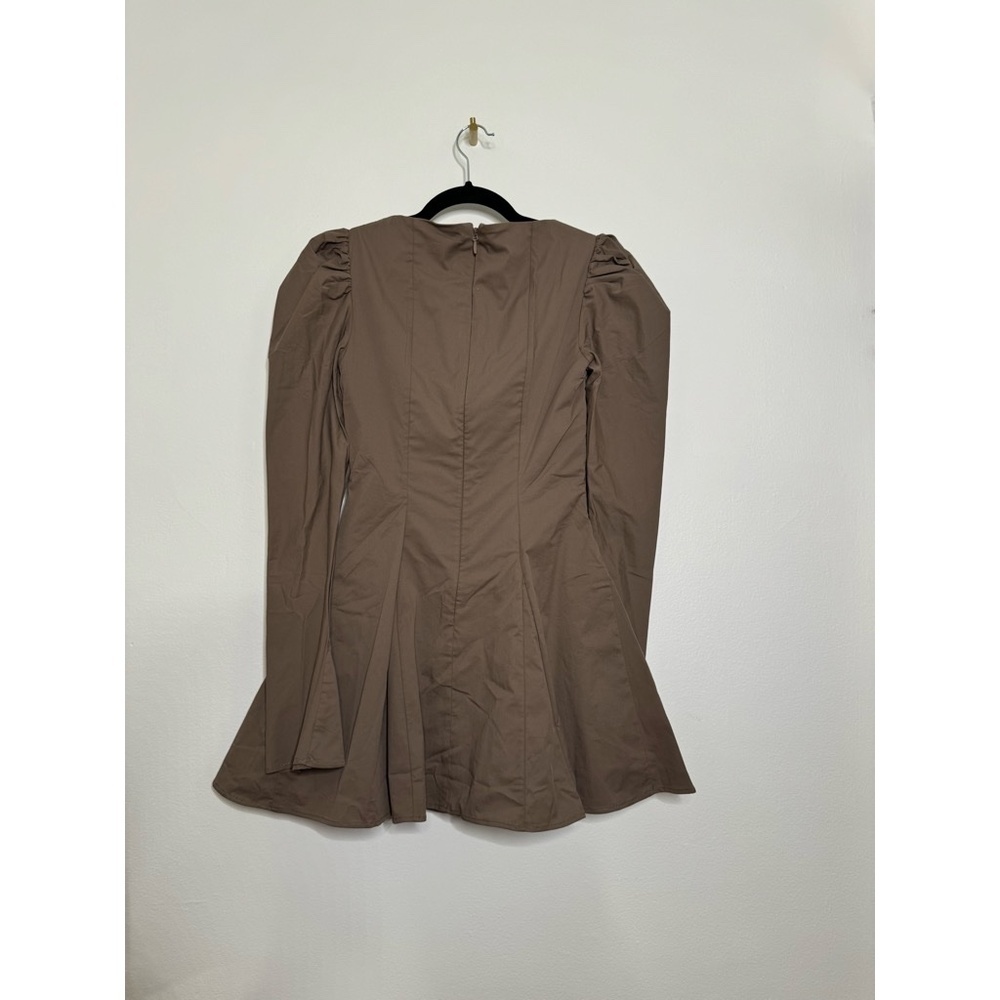 House of Cb Carlina Mocha Long Sleeve Mini Dress - Picture 11 of 14